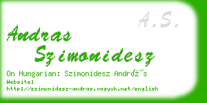 andras szimonidesz business card